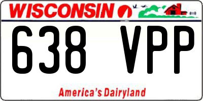 WI license plate 638VPP