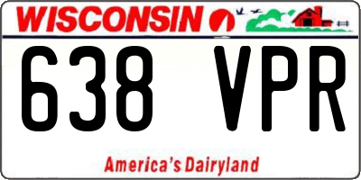 WI license plate 638VPR