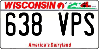 WI license plate 638VPS