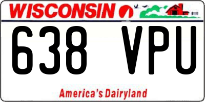 WI license plate 638VPU