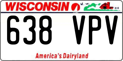WI license plate 638VPV