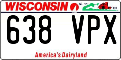WI license plate 638VPX