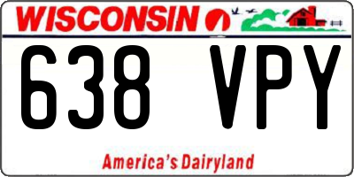 WI license plate 638VPY