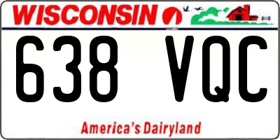 WI license plate 638VQC