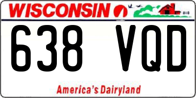 WI license plate 638VQD