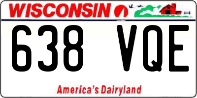 WI license plate 638VQE