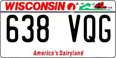 WI license plate 638VQG