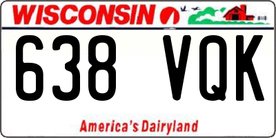 WI license plate 638VQK
