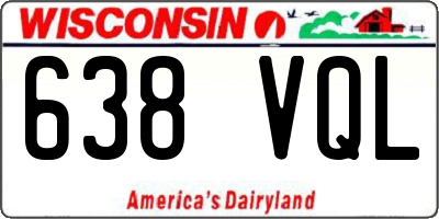 WI license plate 638VQL