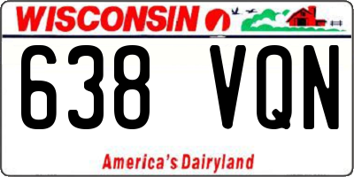 WI license plate 638VQN