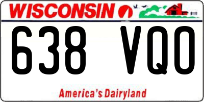 WI license plate 638VQO