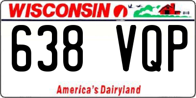WI license plate 638VQP
