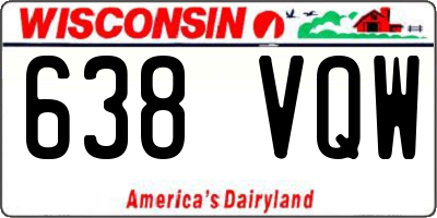 WI license plate 638VQW