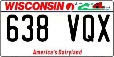 WI license plate 638VQX
