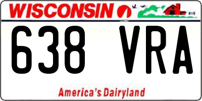 WI license plate 638VRA