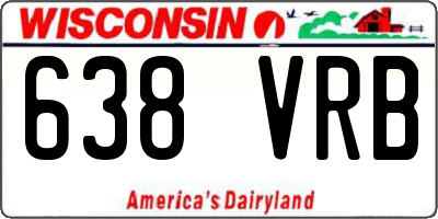 WI license plate 638VRB