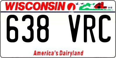 WI license plate 638VRC