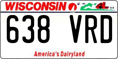 WI license plate 638VRD