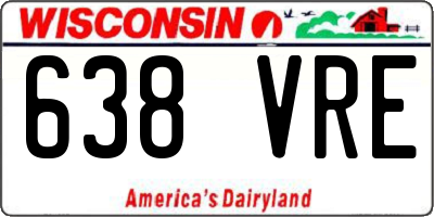 WI license plate 638VRE