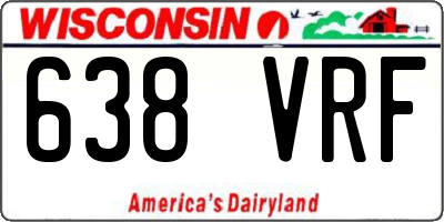 WI license plate 638VRF