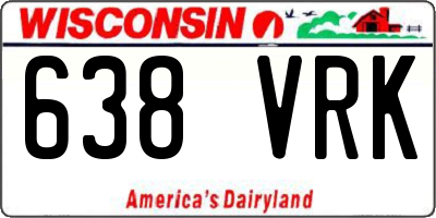 WI license plate 638VRK