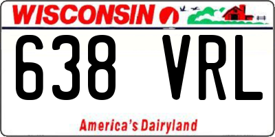WI license plate 638VRL