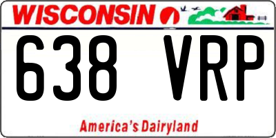 WI license plate 638VRP