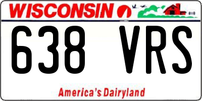 WI license plate 638VRS