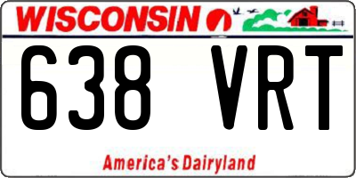 WI license plate 638VRT