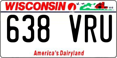 WI license plate 638VRU