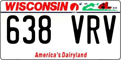 WI license plate 638VRV