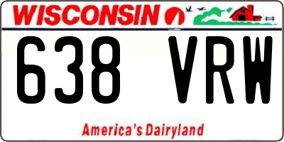 WI license plate 638VRW