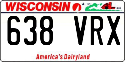 WI license plate 638VRX