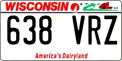 WI license plate 638VRZ