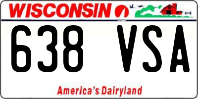 WI license plate 638VSA