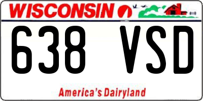 WI license plate 638VSD