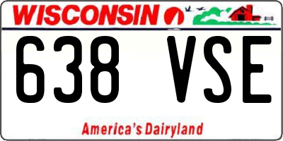 WI license plate 638VSE