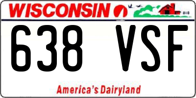 WI license plate 638VSF