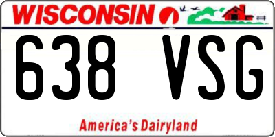 WI license plate 638VSG