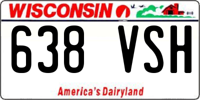 WI license plate 638VSH