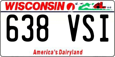 WI license plate 638VSI