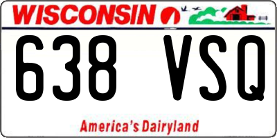 WI license plate 638VSQ