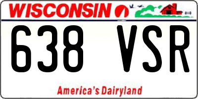 WI license plate 638VSR