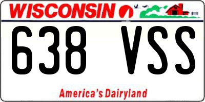WI license plate 638VSS