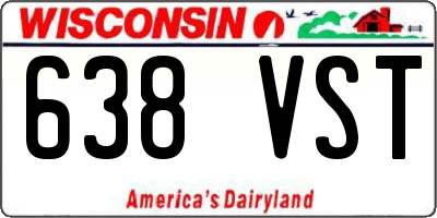 WI license plate 638VST