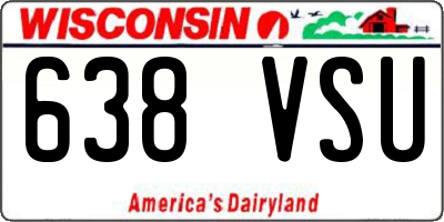 WI license plate 638VSU