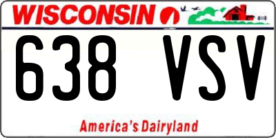 WI license plate 638VSV