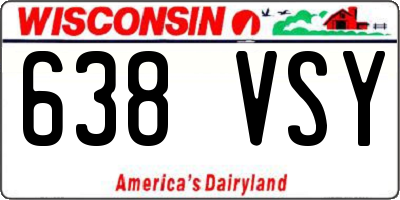 WI license plate 638VSY