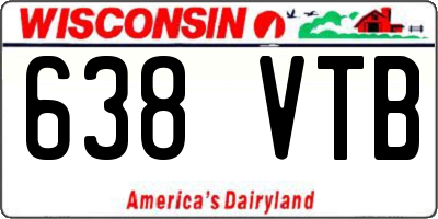 WI license plate 638VTB