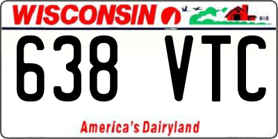 WI license plate 638VTC